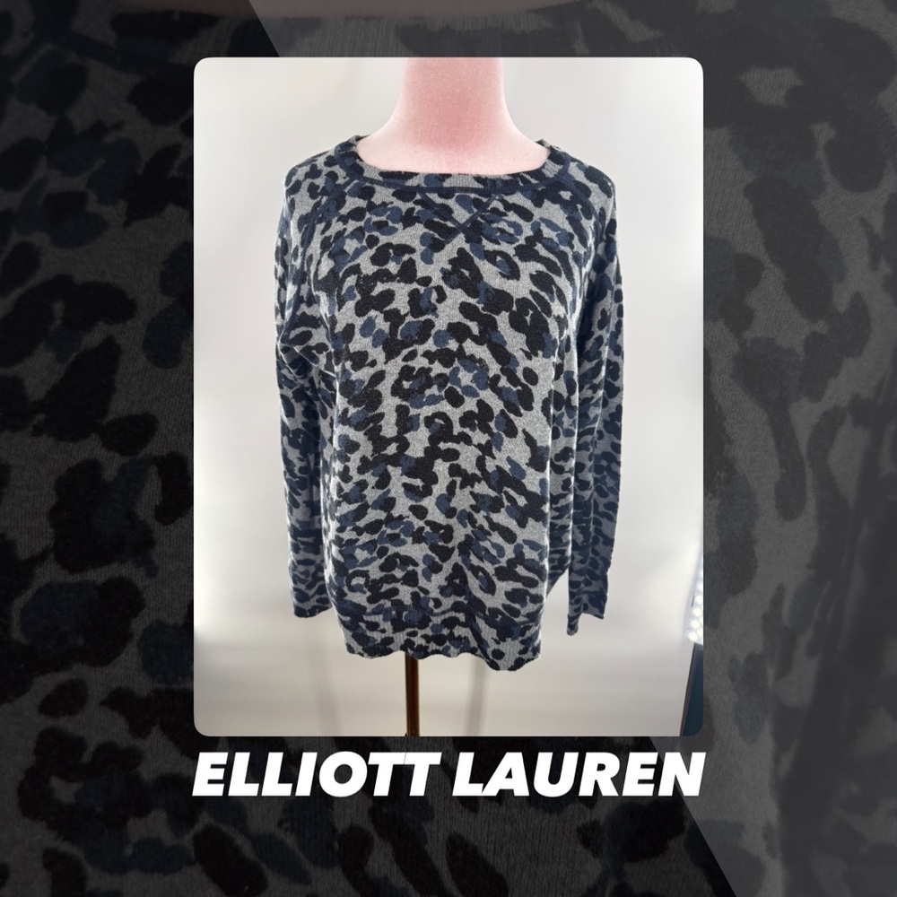 EUC Elliott Lauren Animal Print Sweater